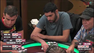 $39,000 POT --STRAIGHT over SET over ROYAL Flush Draw