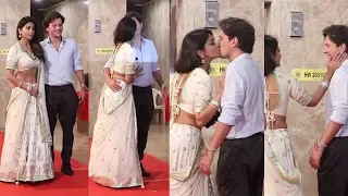 Shriya Saran KISSING Husband Andrei Koscheev in Front of Media At Ramesh Taurani Diwali Partya