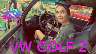 18 éves szülinapjára Timi egy veterán autót kapott ajándékba. VW Golf 2.