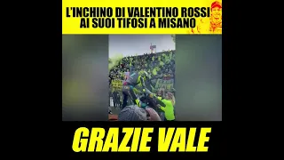 Meloni: L'inchino di Valentino Rossi ai suoi tifosi a Misano. Grazie Vale