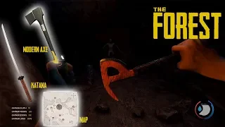 Having fun in the Forest - Modern Axe, Katana and Map-locations