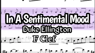 In A Sentimental Mood Cello Trombone Sheet Music Backing Track Play Along Partitura