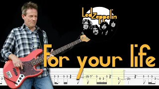 Led Zeppelin - For Your Life (Bass Tabs & Tutorial) By John paul jones