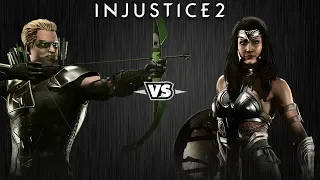 Injustice 2 - Зелёная Стрела против Чудо-Женщины - Intros & Clashes (rus)