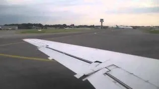 Takeoff Embraer ERJ -145 (Luxair) from Luxemburg Findel (ELLX)