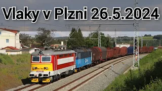 Vlaky v Plzni 26.5.2024