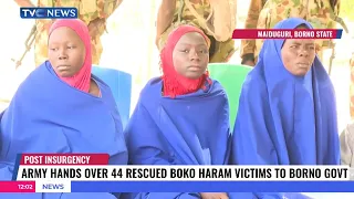 Army Hands Over 44 Rescued Boko Haram Victims To Government