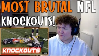 British Guy Reacts To NFL Biggest Knockout Hits Ever Brutal Hits!