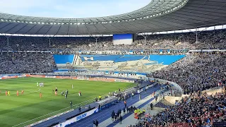 Great Hertha Berlin TIFO Choreo in the Berlin-derby vs  Union 07.04.2022