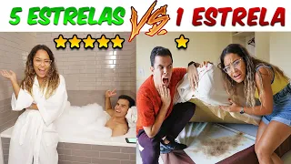 HOTEL 5 ESTRELAS VS HOTEL 1 ESTRELA! - (ACHAMOS ALGO BIZARRO)