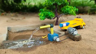 Diy how to make mini tractor supply water pump | science project - @Santroyce