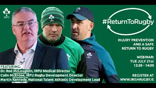 #ReturnToRugby Webinar: Performance, COVID-19, Injury Reduction And A Safe Return To Contact