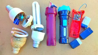 Awesome uses of old LED flashlights and old CFL light bulbs | LED bulbs | HOWTOMAKE01