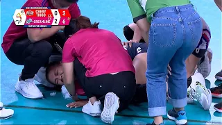 Alyssa Valdez hurts her right knee in set 3 | 2022 PVL Reinforced Conference