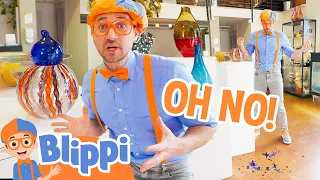 Blippi Breaks a Vase! Clean Up Stories for Kids!