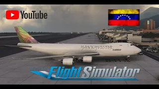 Miami to Caracas Maiquetia,Venezuela flying the 747--8 on Flight Simulator 2024/MSFS2020.