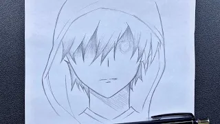 Easy anime drawing | how to draw a boy with super power 💥
