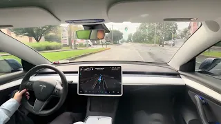 Tesla FSD Beta - Tough Drive NY Rainy Day