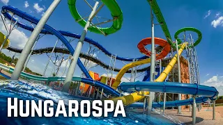 Water Slides at Hungarospa Aquapark Hajdúszoboszló, Hungary!