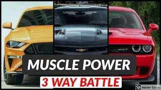 Ford Mustang GT vs Chevy Camaro SS vs Dodge Challenger | Exhaust Sound and Acceleration