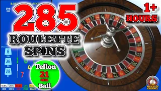 Day 6: 285 Roulette Spins - Teflon Ball 21mm - French Style Roulette Wheel - Blue Scoreboard