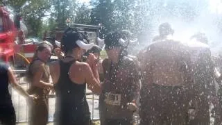 Warrior Dash - TN - Finally Getting Sprayed Down - What a Mess!