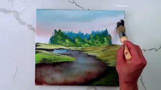 Perfect Hiding Place | Landscape Painting | Easy for Beginners | Acrylics