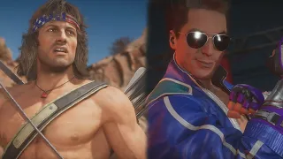 Kombat Characters Being Friendly to Rambo - Friendly Intro Dialogues | Mortal Kombat 11