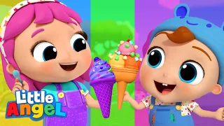 Rainbow Color Ice Cream at the Playground Song | Kids Cartoons and Nursery Rhymes