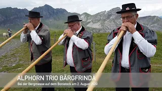 Alphorn Trio Bärgfrindä | Alphornklänge auf dem Bonistock ob Melchsee-Frutt am 2. August 2020