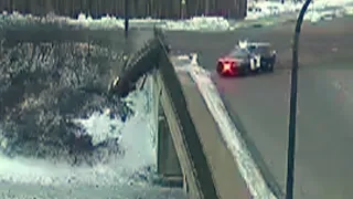 Car flips over bridge following police pursuit