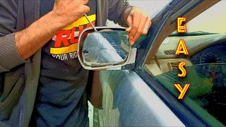 how to replace side view mirror glass