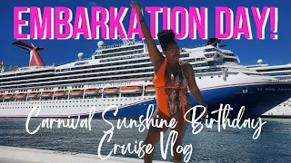 Carnival Sunshine Embarkation Day Birthday Cruise Vlog 2022 l Sailaway Dance Battle Surprise!