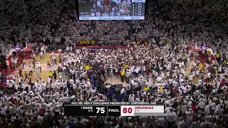 Arkansas fans storm the court after upsetting Duke 😳 | ESPN College Basketball