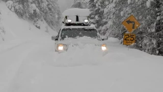 Nissan Armada Plowing Deep Snow 4x4 #1