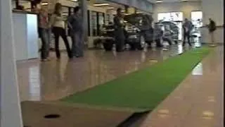 Man Wins Car in Indoor Putting Contest at Auto Dealership!