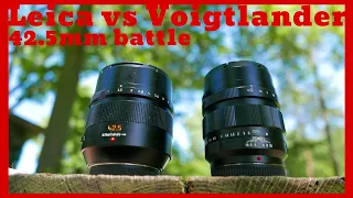 Leica vs Voigtlander | 42.5mm portrait lens battle | F1.2 vs F0.95