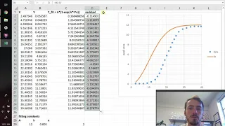 How to fit non-linear equations in excel using solver
