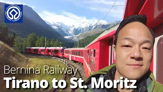 The most scenic train in the Swiss Alps | Bernina Railway | Tirano to St. Moritz | Sep 2023