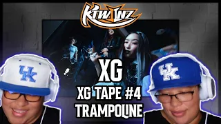 TWINS REACT TO XG | [XG TAPE #4]  Trampoline JURIN, HARVEY, MAYA, COCONA | RAP LINE 🔥 |  #XG #XGALX