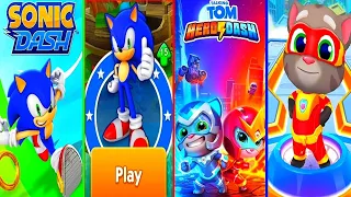 Sonic Dash vs Talking Tom Hero Dash - Gameplay Android iOS