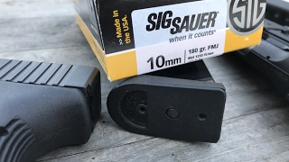 10mm Auto (10x25mm), 180gr FMJ, @sigsauerinc  (E10MB1), Velocity Test