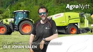 CLAAS ARION 460 og CLAAS ROLLANT 455 RC UNIWRAP | Ole Johan Valen