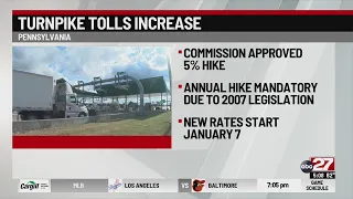 Pennsylvania Turnpike Tolls Increase