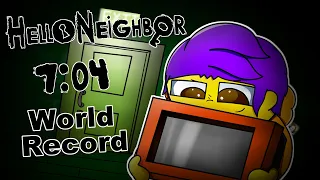 Hello Neighbor Speedrun WORLD RECORD [FEAR SCHOOL SKIP]