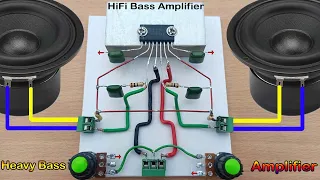 HiFi Simple Powerful Bass Amplifier // How to Make Amplifier Using TDA2616 IC Simple & Powerful