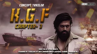 KGF Chapter 3 Trailer|Hindi|Yash|Sanjay Dutt|Raveena Tandon|Srinidhi|Prashanth Neel|Concept Trailer