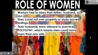 Ancient India Cornell Notes: Slide 8- Role of Women