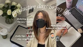 STUDY VLOG 📖 realistic & productive days in my life, exam revision, burnout, study tips + self-care