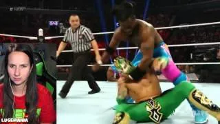 WWE Raw 12/28/15 Kofi Kingston vs Kalisto